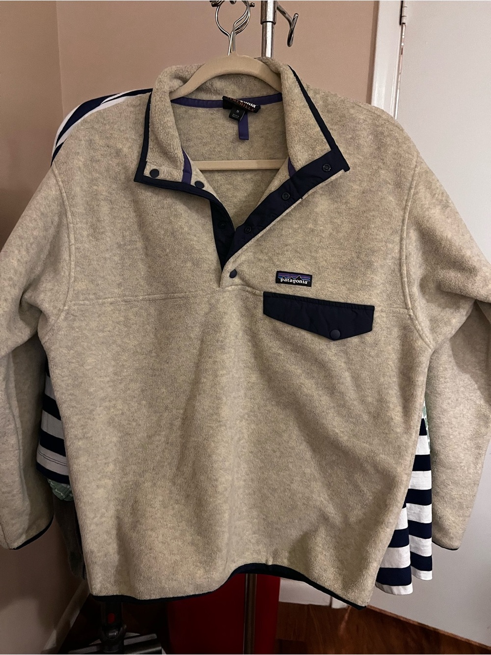 Patagonia Fleece Pullover Grey/Navy